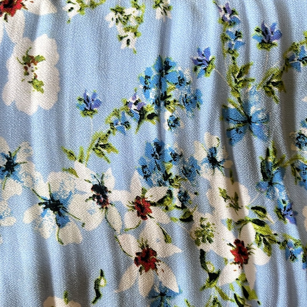 Banana Republic EcoVero floral maxi dress, light blue color - Picture 6 of 7